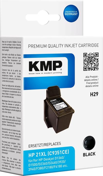 Actual product image KMP H29 Ink cartridge compatible with HP C 9351 AE (FC)