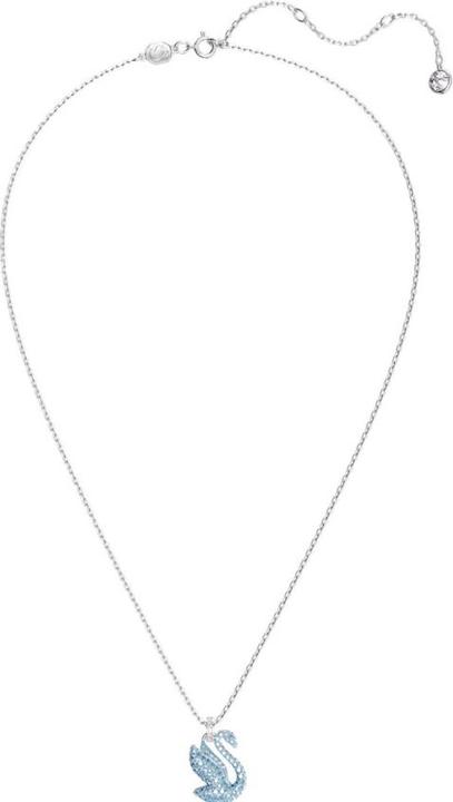 Produktbild Swarovski Iconic Swan Halskette Schwan Mittel Blau (Swarovski Metall, 42 - 47 cm)
