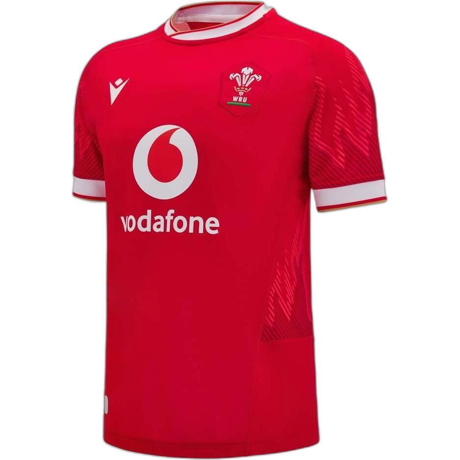 Macron, Herren, Fussballtrikot, Heimtrikot Pays de Galles 6 nations 2024/25 (XXL), Rot, XXL