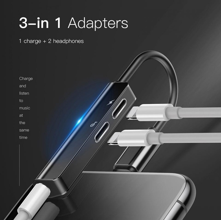 Produktbild Baseus L52 3-in-1 Adapter (Lightning, 3.5mm Klinke)