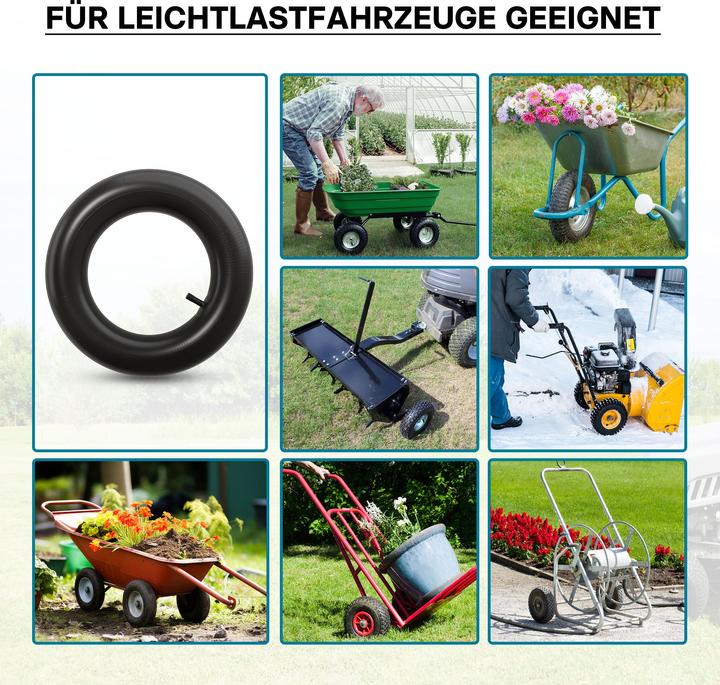 Produktbild Wiltec Standard Schlauch Reifen 4.00-8 160kg Ventil TR87 Schubkarre Sackkarre