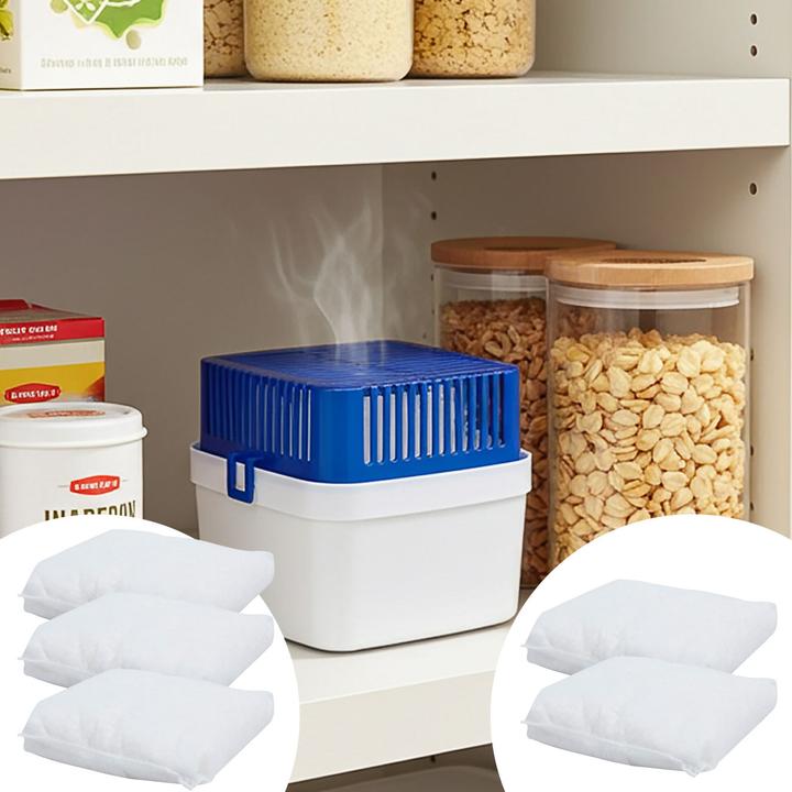 Produktbild Mojawo 2er-Set Luftentfeuchter,1,8 Liter mit 7 Granulatbeuteln (25 m²)