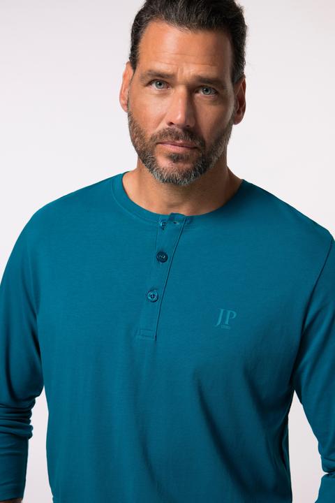 Produktbild JP1880 Henley, Basic, Shirt, Langarm, Knopfleiste, bis 8XL (8XL)