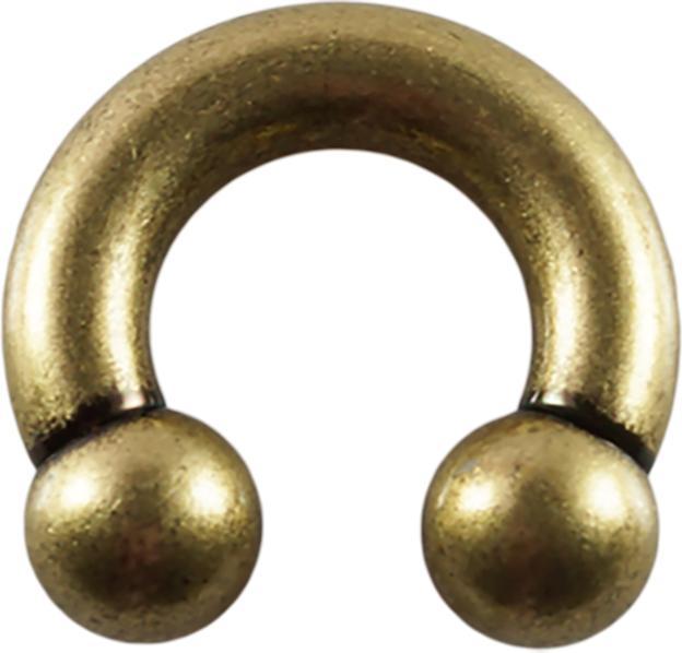 Immagine prodotto Star Piercing Bilanciere circolare in oro vecchio con due sfere (senza ottone, Acciaio chirurgico 316L)