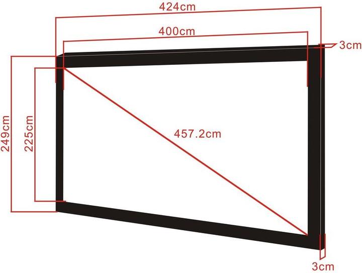 Produktbild Multibrackets M Framed Projection Screen 400x225 (179.92", 16:9)