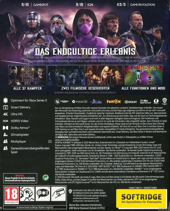 Actual product image WB Mortal Kombat 11 Ultimate - Limited Edition (Xbox One X, Xbox Series X, DE)