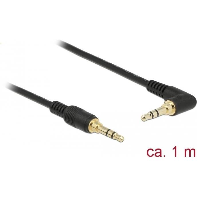 Delock Klinkenkabel 3 Pin Stecker > Stecker (1 m, 3.5mm Klinke (AUX)), Audio Kabel