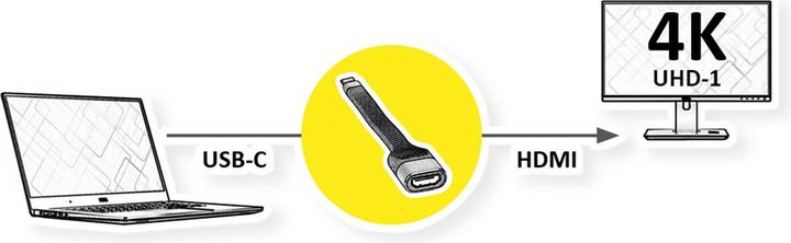 Actual product image Roline USB-C - HDMI (HDMI, 13 cm)