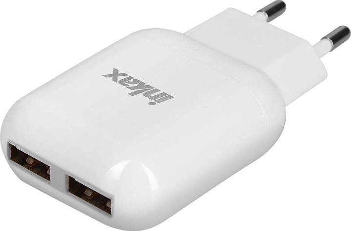 Image du produit Inkax Adaptateur secteur avec 2x ports USB (10 W, 1 portion)