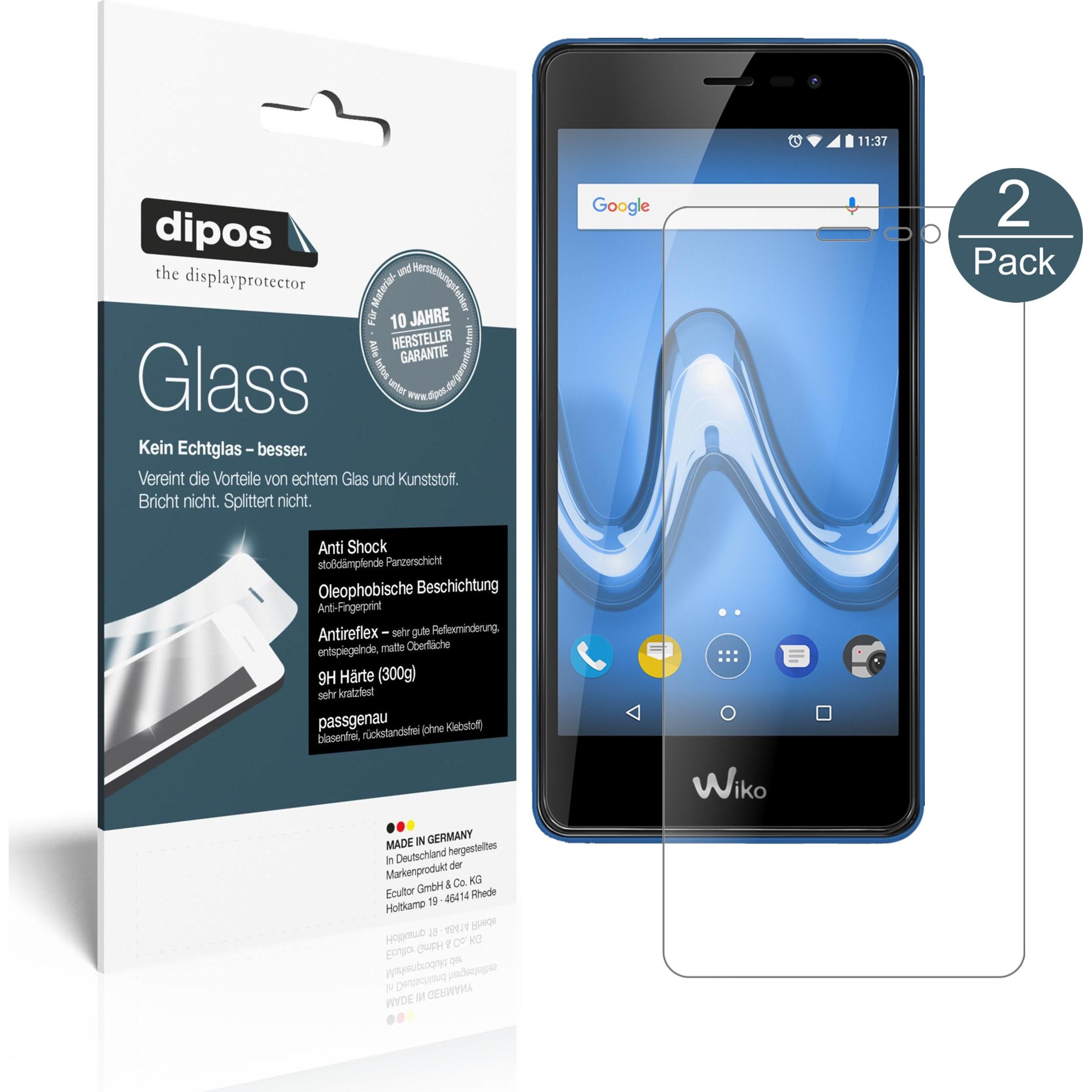 Dipos Displayschutz Anti-Shock (1 Stück, Wiko Tommy 2 Plus), Smartphone Schutzfolie, Transparent