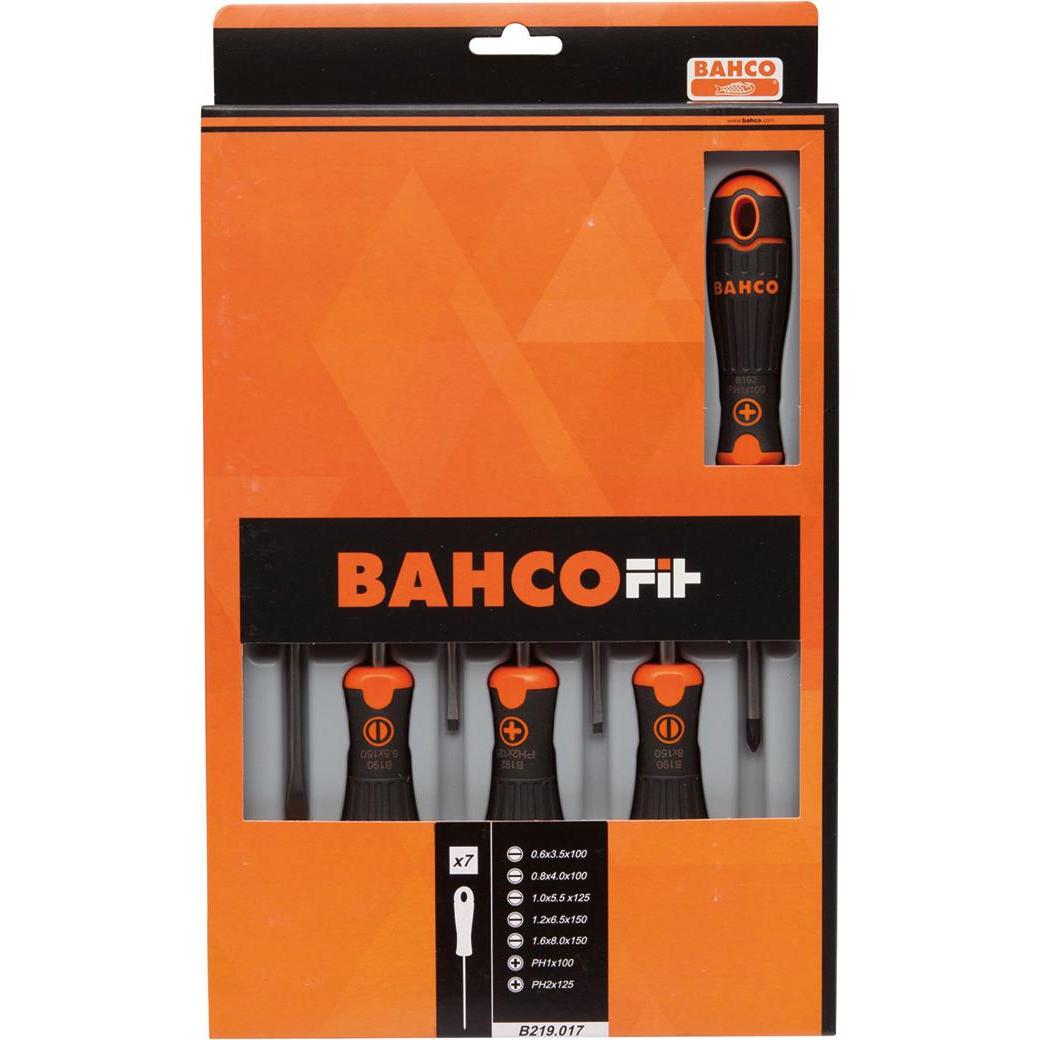 Bahco, Cacciavite, 7Pcs Screwdriver Set Slotted/Ph (Fessura Croce Phillipps (Ph))