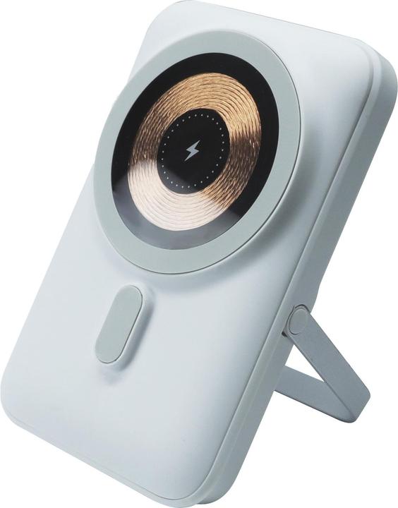 Qualo MagSafe power bank 10000 mAh with LED and stand MagSafe white QMPB5-LD-00 (10000 mAh, 20 W, 37 Wh)