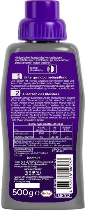 Produktbild Metylan Raufaser Tapetenkleister MKR12 500 g