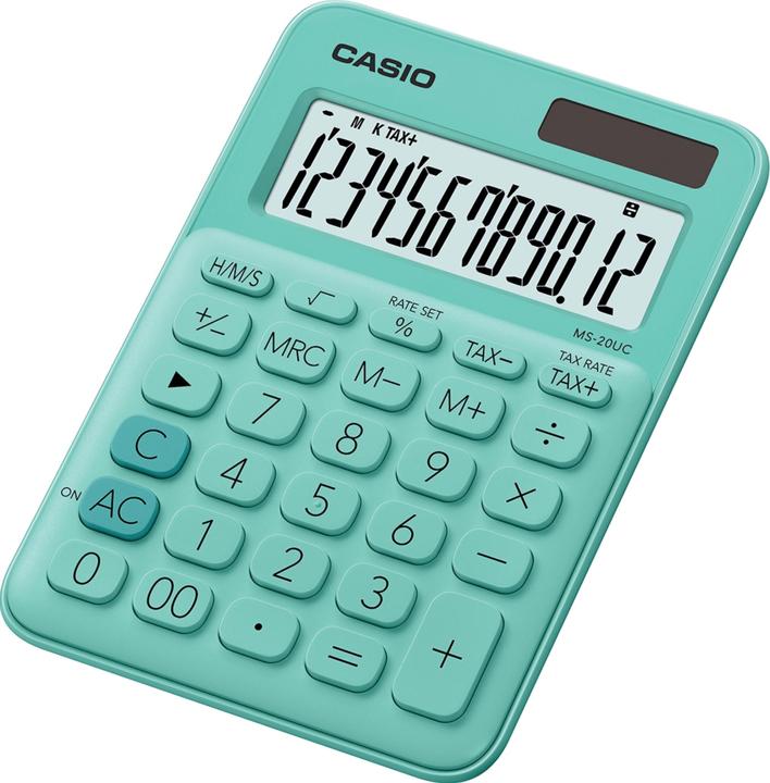 Casio Calcolatrice da tavolo MS-20UC (Batterie, Celle solari)