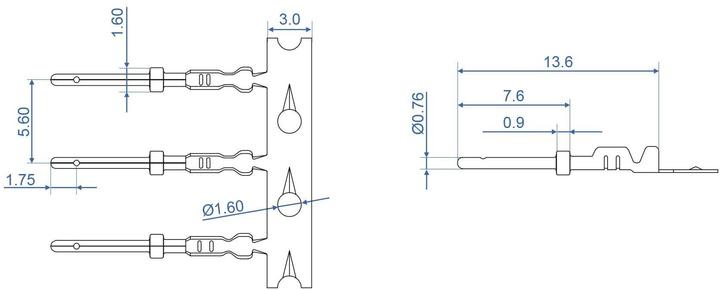 Image du produit Delock Contacts à sertir pour connecteur D-Sub HD à sertir 40 pièces