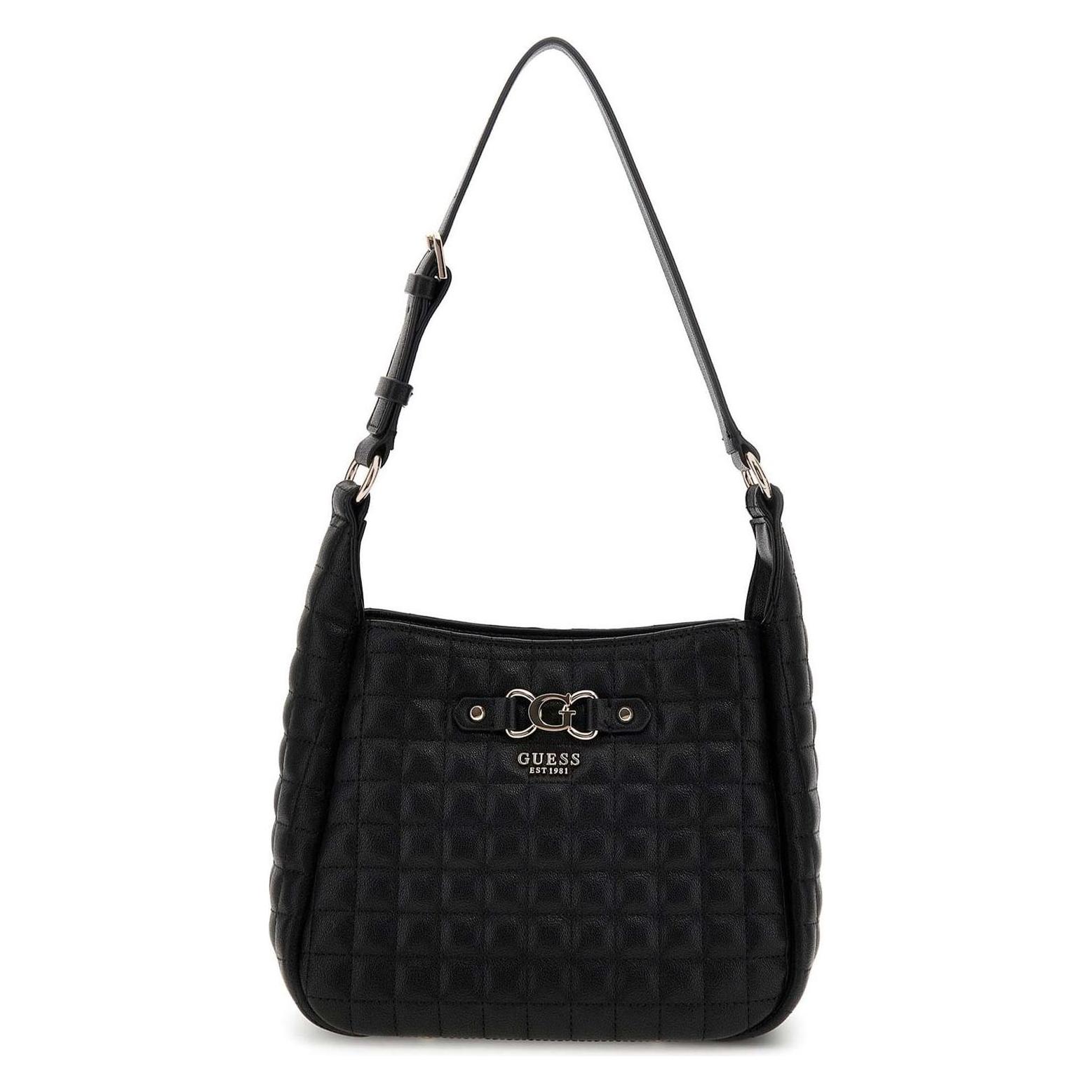 Guess, Damen, Handtasche, Nadira Hobo Bag, Schwarz