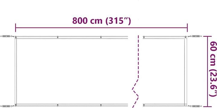 Produktbild vidaXL Senkrechtmarkise (1 m)