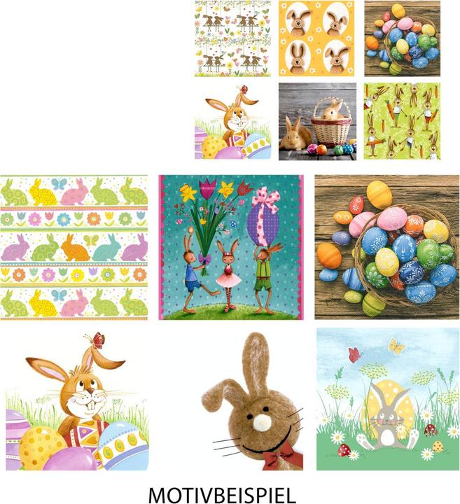 Produktbild Idena Servietten 33x33cm Ostern Motive FSC-Mix (20 x, 33 x 33 cm)