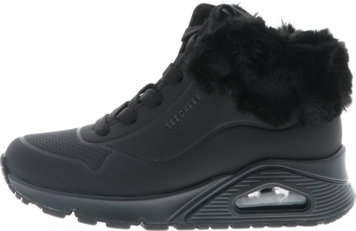 Produktbild Skechers 310539L/BBK Uno-Fall Air Kinder Mädchen Damen Sneaker Turnschuhe Kunstfell schwarz (32)