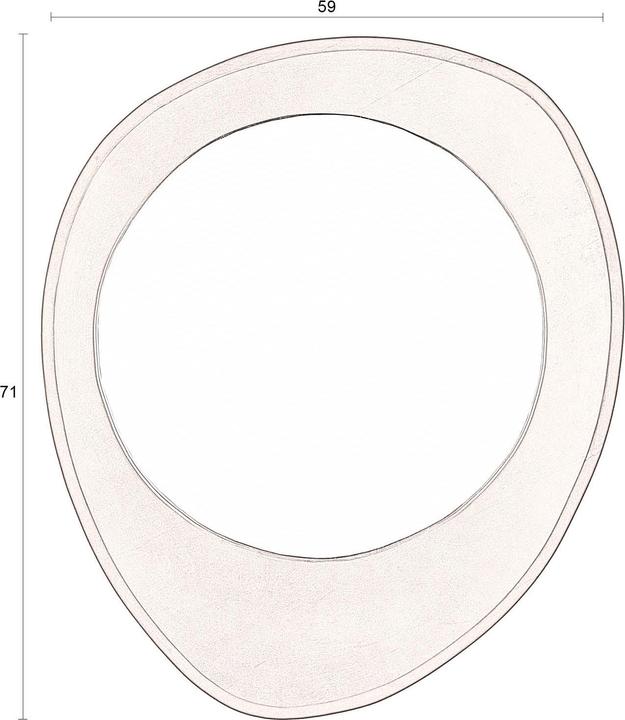 Dutchbone Aren Mirror Wood Noir M