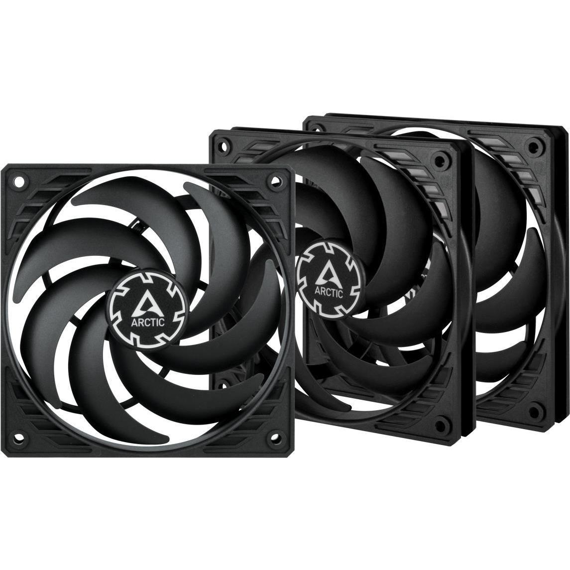 Arctic P12 Slim (120 mm, 3 x), PC Lüfter, Schwarz