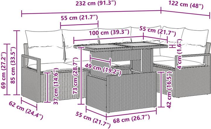 Produktbild vidaXL Garten Set