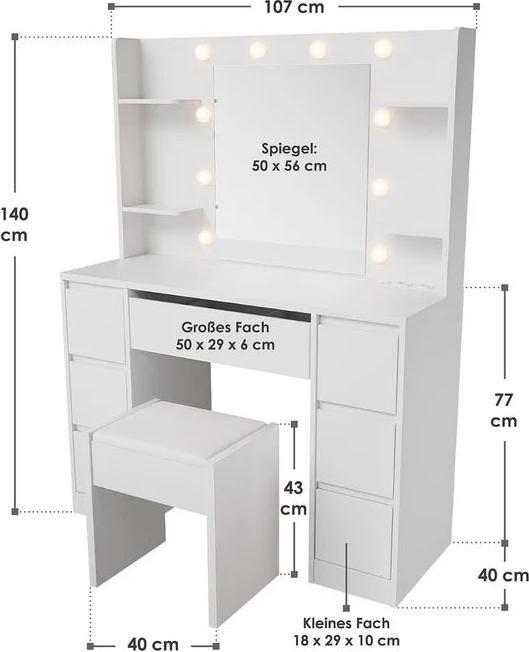 Immagine prodotto Juskys Malia (107 x 40 x 140 cm)