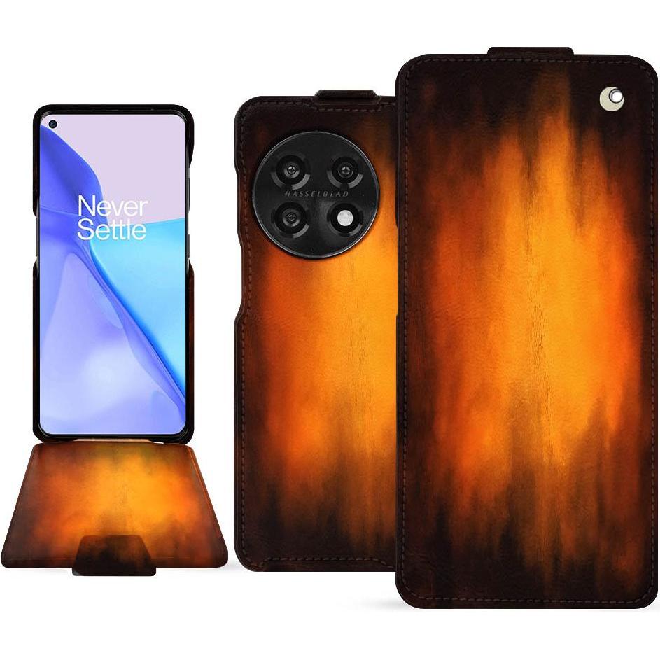 Thumbnail - Noreve Lederschutzhülle vertikal (OnePlus 11), Smartphone Hülle, Violett