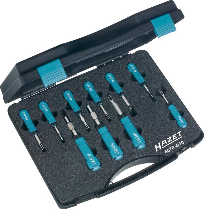 Produktbild HAZET Kabelentriegeler Sortiment 4670-4/10 ∙ Anzahl Werkzeuge: 10