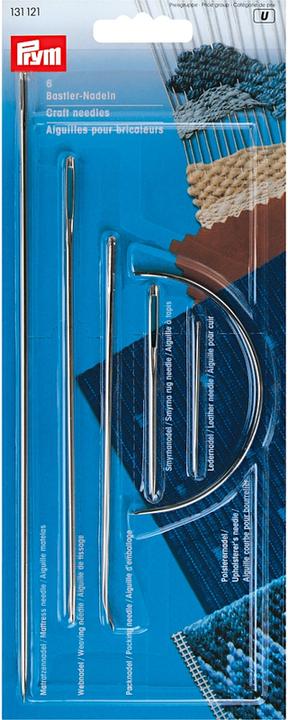 Actual product image Prym Craft needles large, silver, assorted card 6 pcs.