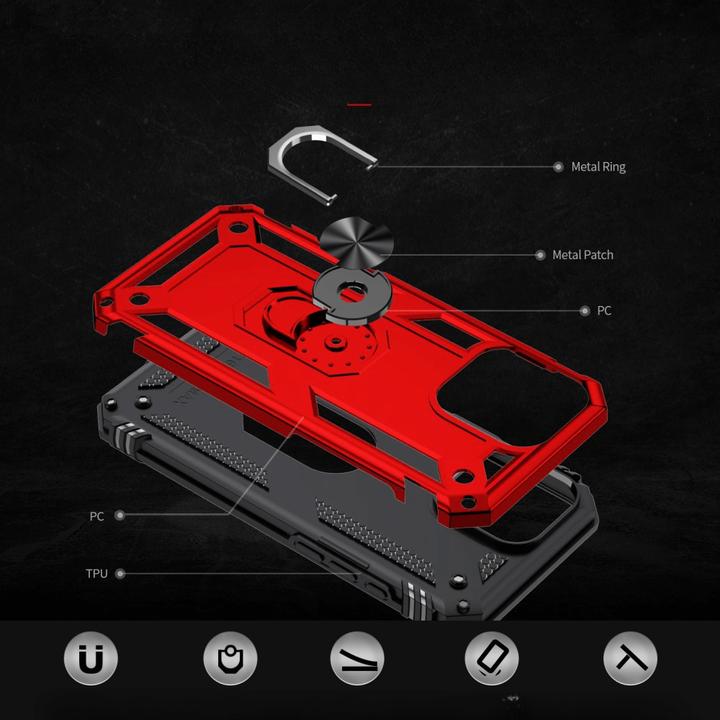 Actual product image Cover-Discount iPhone 16 Pro - Robust back cover with kickstand (Apple iPhone 16 Pro)