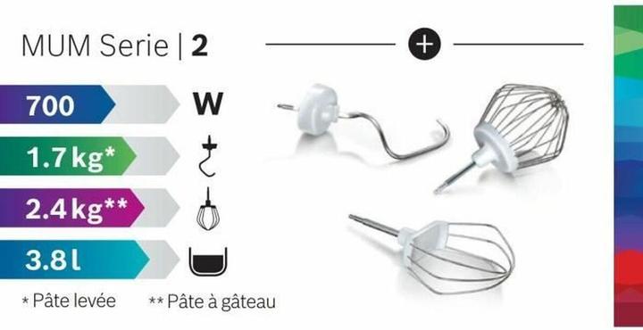 Image du produit Bosch Hausgeräte MUMS2AW00 (700 W)