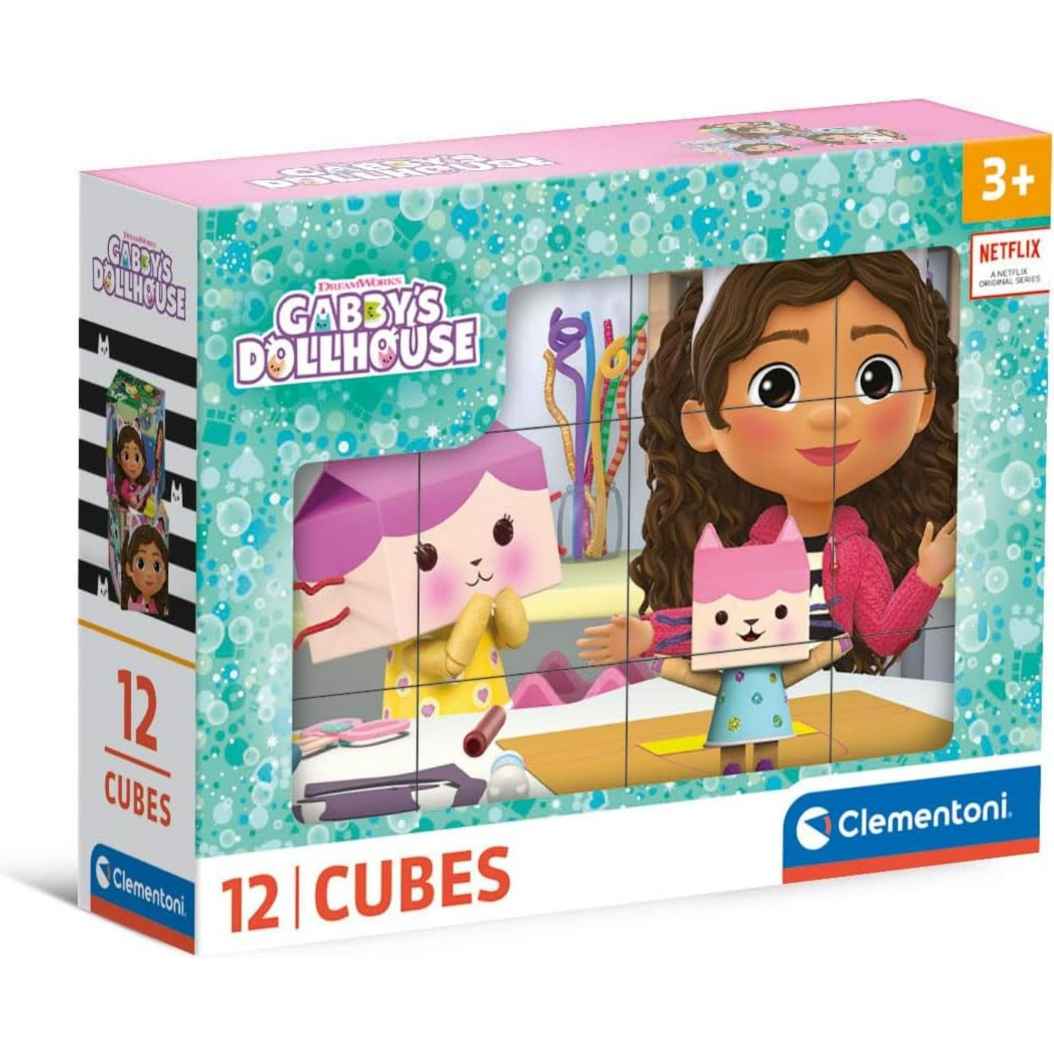Clementoni Multicolore Puzzle Della Casa Delle Bambole Di Gaby 12 Cubi (12 Pezzi)