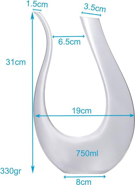 Produktbild Intirilife Wein Dekanter Karaffe U-Form (0.75 l)