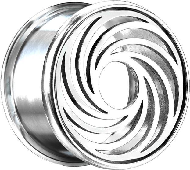 Image du produit Star Piercing Tunnel évasé avec tourbillon (sans laiton, Acier chirurgical 316L)