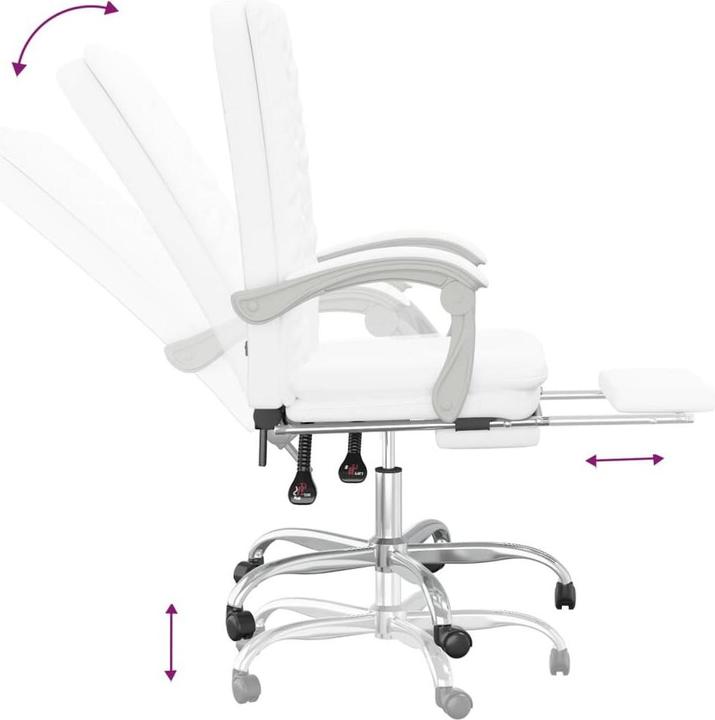 Produktbild vidaXL Bürostuhl mit Liegefunktion (46.50 - 56 cm)