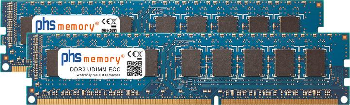 Actual product image PHS-memory RAM suitable for QNAP TS-EC1280U-E3-4GE-R2 (QNAP TS-EC1280U-E3-4GE-R2, 2 x 4GB)
