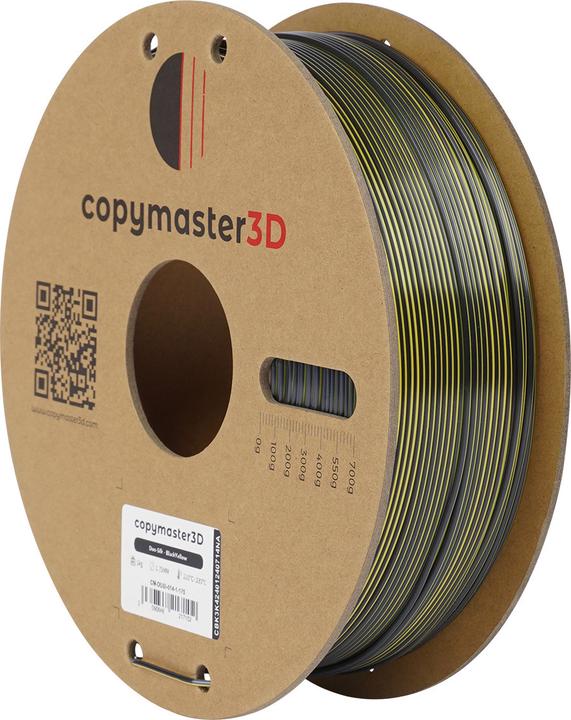 Produktbild Copymaster3D Duo-Silk 3D Printer Filament, 1.75 mm, Black/Yellow (1.75 mm, 1000 g)