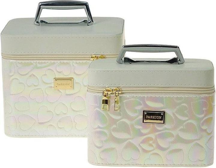 Adar L-förmiger Koffer mit Spiegel, 23x18x15cm