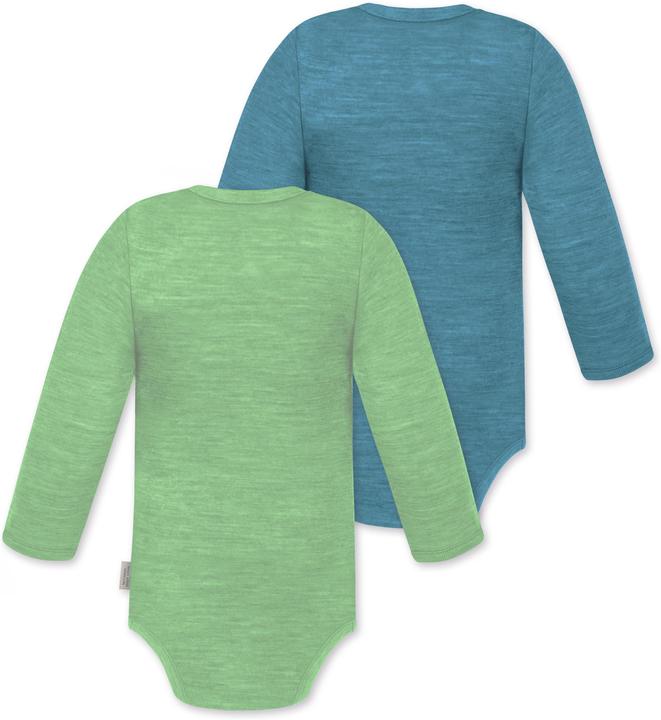 Produktbild Normani 2er Pack Baby Merino Langarmbody „Tuai" - 9401 (62)