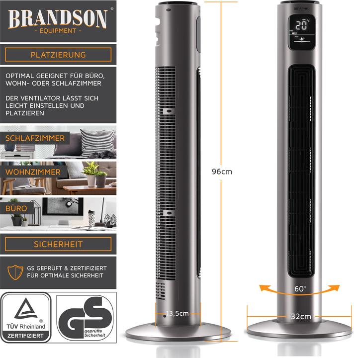 Actual product image Brandson Tower fan (48 dB)