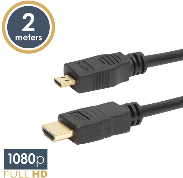 Produktbild Delight HDMI -Kabel HDMI M - Micro HDMI M 2m Schwarz (2 m)