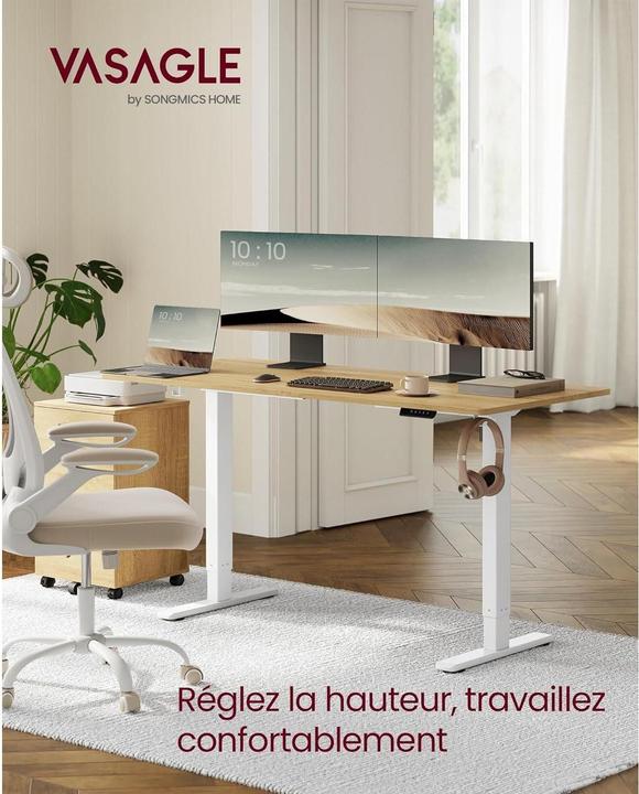 Immagine prodotto Songmics Tischgestell 72-118 cm, Mattweiss