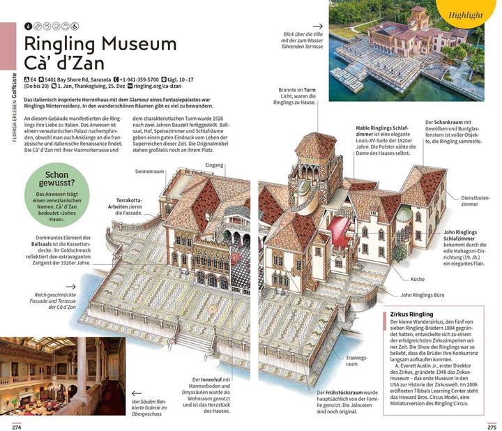 Image du produit Guide de voyage Vis-à-Vis Floride (Allemand, DK Verlag Voyage, 2021)