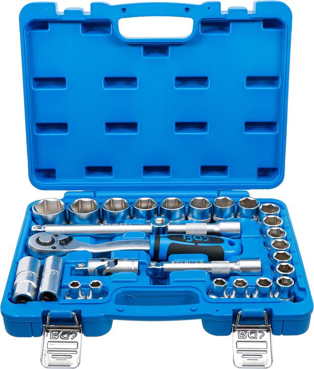 Produktbild BGS Steckschlüssel-Satz Antrieb 12,5 mm (1/2") SW 8 - 32 mm 27-tlg. (12.5 mm)
