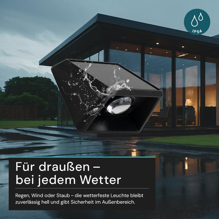 Produktbild Luxula Solar Wandleuchte Aussen, 1-flg, CCT, IP54 (18 lm, IP54)