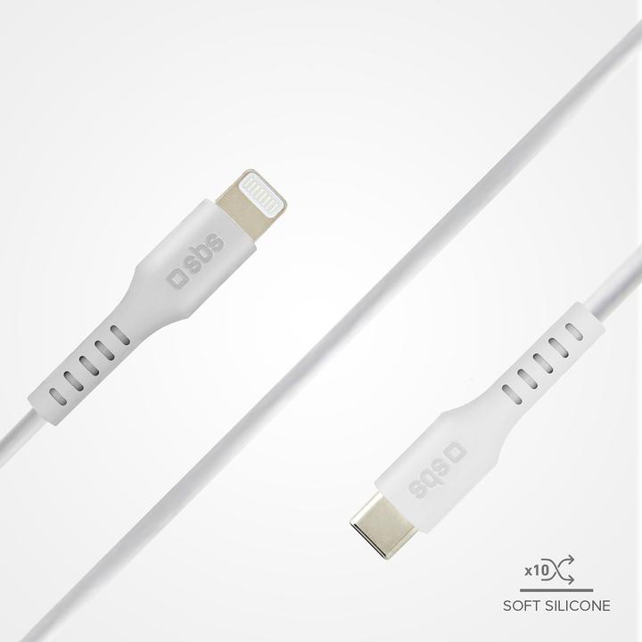 Image du produit SBS TECABLELIGTC1W Câble Lightning 1 m blanc (1 m, USB 3.2 Gen 1)