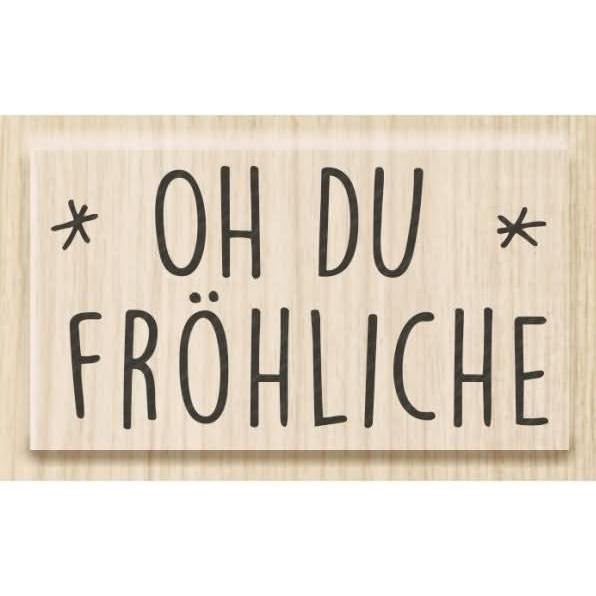 Heyda, Stempel, Motivstempel 'Oh du Fröhliche' 4,9x2,6cm