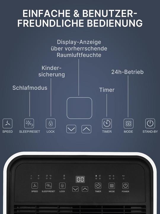 Actual product image Comedes Comedes Demecto 30 Eco dehumidifier, Wifi, up to 50m², 25 litres/day (50 m², 25 l/24h)