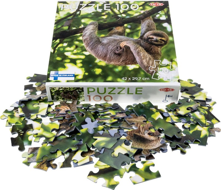 Produktbild Tactic Puzzle Faultier am Baum hängend, 100 Teile. (100 Teile)
